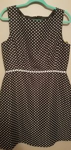 Black and white polka dot dress